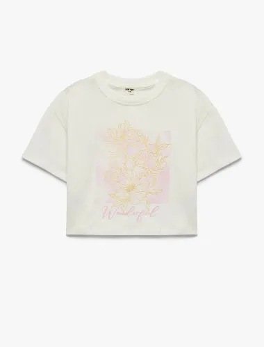 Resim Koton Kız Çocuk T-shirt 6SKG10466AK