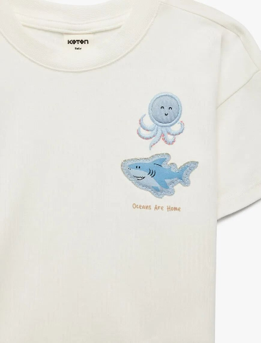 Resim Koton Erkek Bebek T-shirt 6SMB10046TK