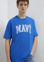 Resim Mavi Erkek T-shirt M0611711-81330