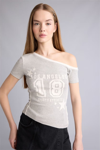 Resim Defacto Kadın  T-shirt G9407AX/GR256