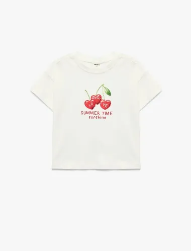 Resim Koton Kız Bebek T-shirt 6SMG10152AK