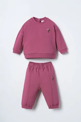 Resim U.S. Polo Assn Bebek Kız Bebek Sweat Takım USB3245