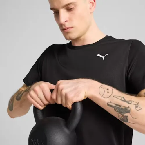 Resim Puma M Tad Ess Solıd Cat Tee Lc Erkek T-shirt 525908-01