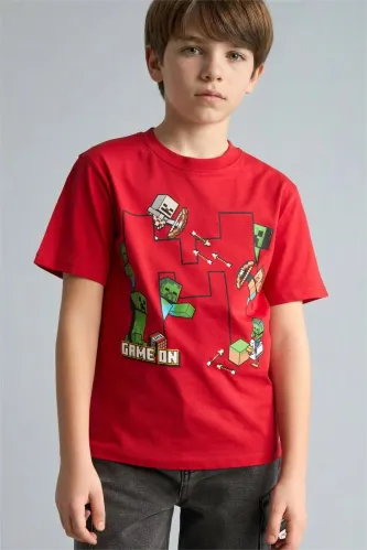 Resim Defacto Erkek Çocuk T-shirt H3708A8/RD227