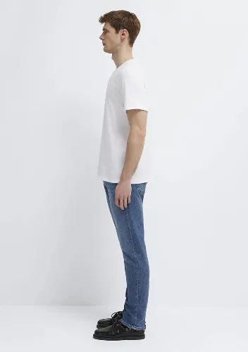 Resim Mavi Erkek T-shirt M0613364-620