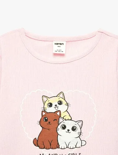 Resim Koton Kız Bebek T-shirt 6SMG10187AK