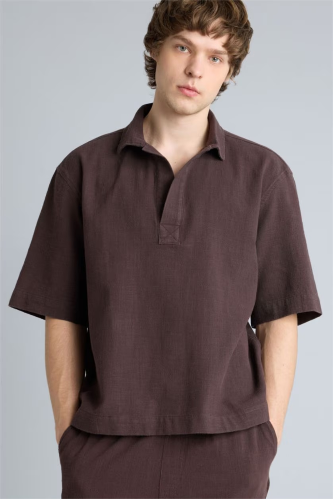 Resim Defacto Erkek Kısa Kol Gömlek F8622AX/BN192