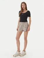 Resim Guess Athleisure  Kadın  T-shirt V6GP04K2969-JBLK Cırce Ss Rıb Top