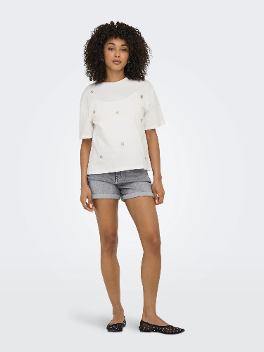 Resim Only Onlvıta S/S Tee Box Jrs Kadın T-shirt 15343769