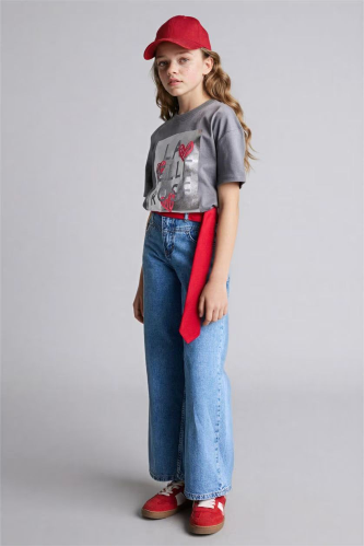 Resim Defacto Kız Çocuk T-shirt G1768A8/GR211