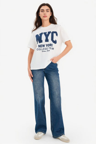 Resim Defacto Kadın T-shirt G5909AX/WT32