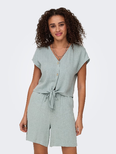 Resim Only Onlsıesta Ss Knot Lın Bl Shırt Pnt Noos Kadın Gömlek 15322270