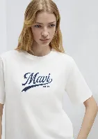 Resim Mavi Kadın T-shirt M1613565-80194