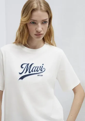 Resim Mavi Kadın T-shirt M1613565-80194