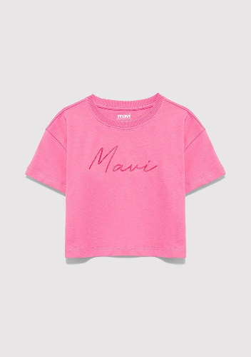 Resim Mavi Kız Çocuk T-shirt M7610181-91355