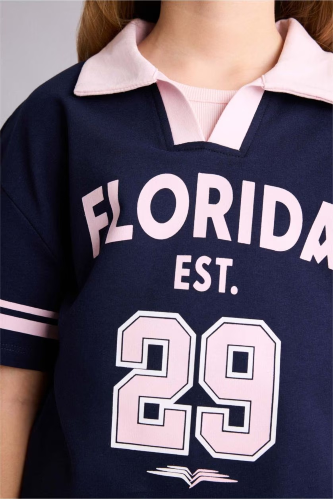 Resim Defacto Kız Çocuk T-shirt G8467A8/NV251