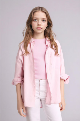 Resim Defacto Kız Çocuk Uzun Kol Gömlek G7382A8/PN693