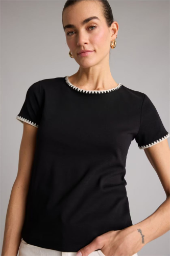 Resim Defacto Kadın T-shirt F9831AX/BK81