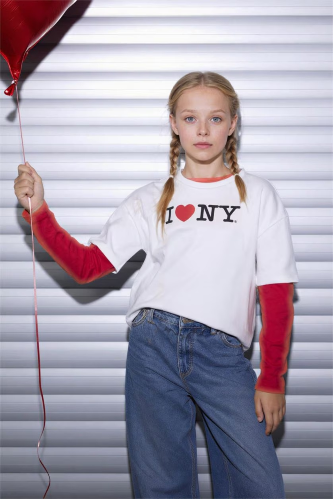 Resim Defacto Kız Çocuk T-shirt H0147A8/ER105