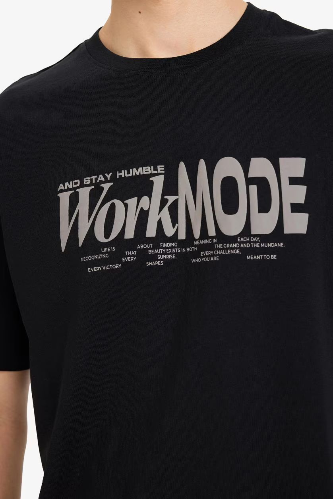 Resim Defacto Erkek T-shirt F8127AX/BK81