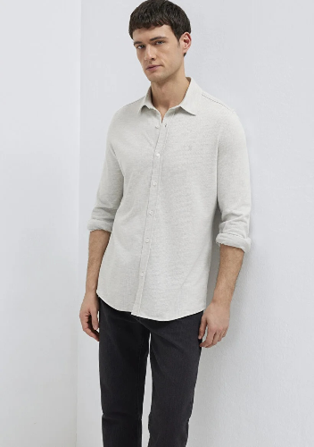 Resim Mavi Erkek Uzun Kol Gömlek M0211856-82498