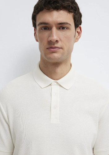 Resim Mavi Polo Yaka Erkek T-shirt M0612521-70057