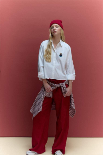 Resim Defacto Kadın Uzun Kol Gömlek G9489AX/ER105