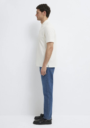 Resim Mavi Polo Yaka Erkek T-shirt M0612521-70057