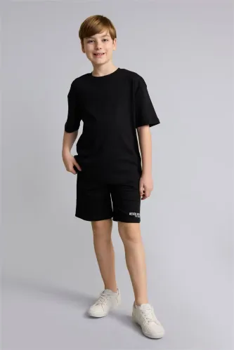 Resim Defacto Erkek Çocuk T-shirt G6486A8/BK81