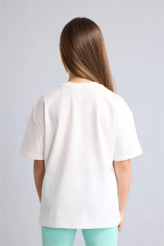 Resim Defacto Kız Çocuk T-shirt H6109A8/ER105