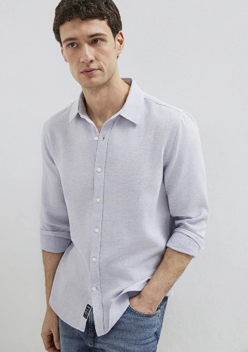 Resim Mavi Erkek Uzun Kol Gömlek M0211913-70813