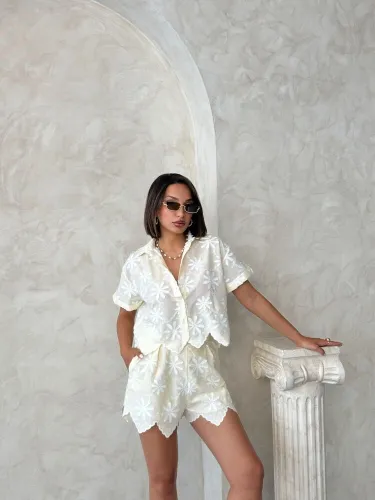 Resim Yenikoza Kadın Kot&Kanvas Şort