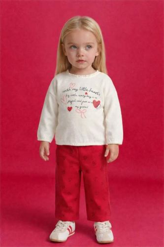 Resim Defacto Kız Bebek Sweat Takım G7436A5/RD345