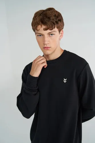 Resim Hummel Hmlt-Pulse Co Regular Sweat Crew Neck Erkek Sweatshırt 922442-2001