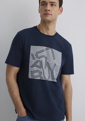 Resim Mavi Erkek T-shirt M0612990-70490