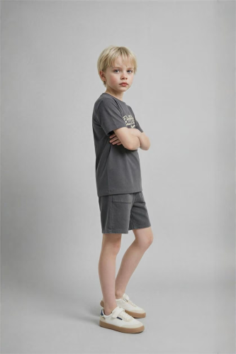Resim Defacto Erkek Çocuk Şort Takım G8493A8/NV165