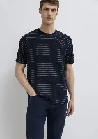 Resim Mavi Erkek T-shirt M0613334-70497