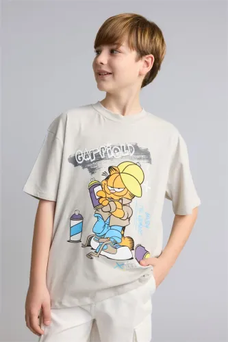 Resim Defacto Erkek Çocuk T-shirt H8263A8/GR503