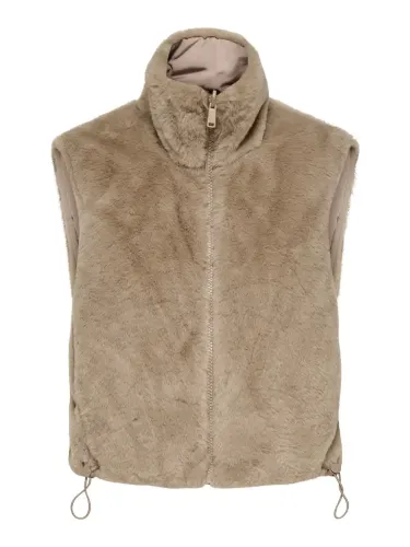 Resim Only Onldana Faux Fur Rev.Waıstcoat Otw Cc Kadın Mont 15348986