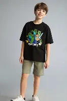 Resim Defacto Erkek Çocuk T-shirt H3512A8/BK81