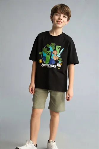Resim Defacto Erkek Çocuk T-shirt H3512A8/BK81