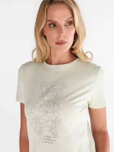 Resim Guess Athleisure  Kadın  T-shirt V6GI12K3325-A89J Romy Ss Cn T-Shırt