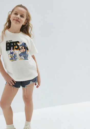 Resim Mavi Kız Çocuk T-shirt M7610419-70057