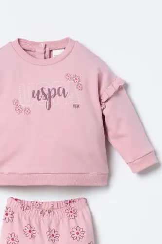 Resim U.S. Polo Assn Bebek Kız Bebek Sweat Takım USB3250