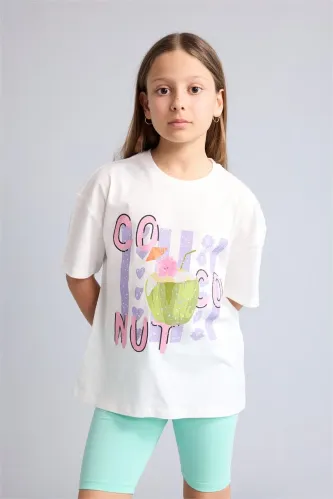 Resim Defacto Kız Çocuk T-shirt H6109A8/ER105