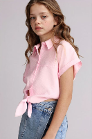 Resim Defacto Kız Çocuk Kısa Kol Gömlek H1519A8/PN441