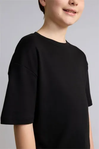 Resim Defacto Erkek Çocuk T-shirt G6486A8/BK81