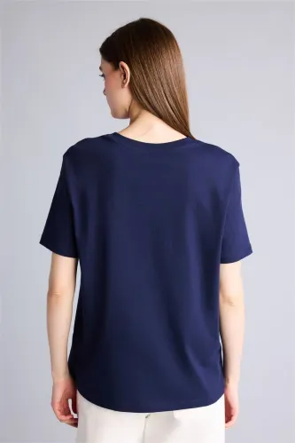 Resim Defacto Kadın T-shirt W9584AZ/NV251