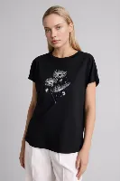 Resim Defacto Kadın T-shirt H1453AX/BK81