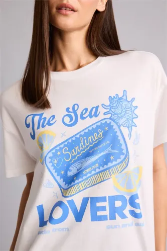 Resim Defacto Kadın T-shirt I0113AX/WT32